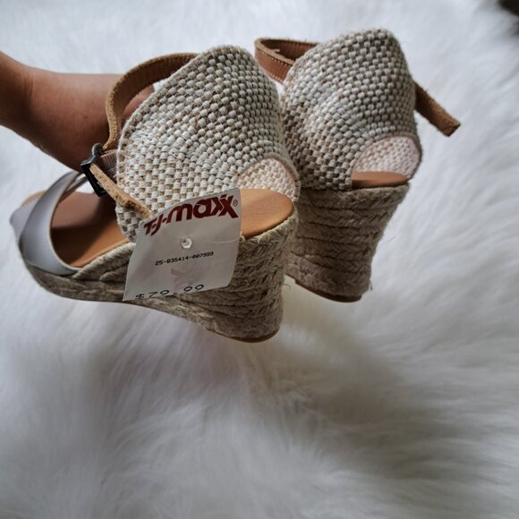 Barbour NEW Espadrille Wedge Sandals Size 7 Made In Spain - Picture 4 of 10